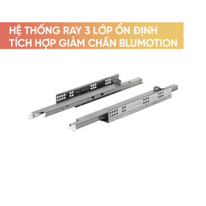 Ray âm blum giảm chấn mở 3/4 423.53.745
