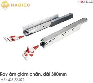 Ray âm EPC EVO mở toàn phần, giảm chấn Hafele 433.32.071