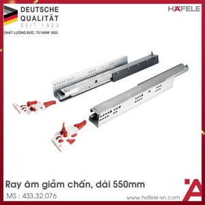 Ray âm EPC EVO mở toàn phần,giảm chấn Hafele 433.32.076