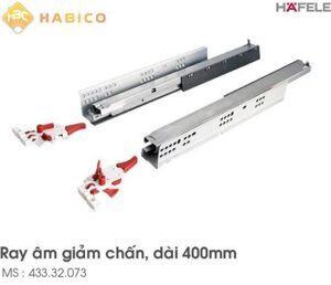 Ray âm EPC EVO mở toàn phần,giảm chấn Hafele 433.32.073