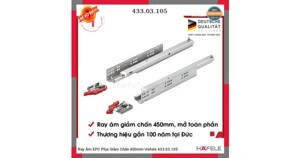 Ray âm giảm chấn Hafele mở toàn phần 450mm 433.03.105