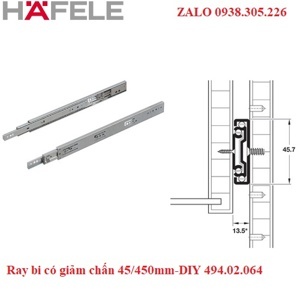 Ray bi 3 giảm chấn Hafele 494.02.064