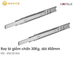 Ray bi 3 giảm chấn Hafele 494.02.064