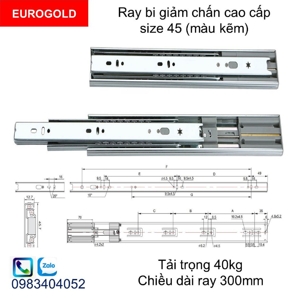 Ray bi 3 tầng giảm chấn Eurogold SD300