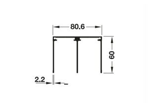 Ray đôi dẫn hướng trên 3000mm Hafele 403.36.913