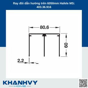Ray đôi dẫn hướng trên 6050mm Hafele 403.36.916