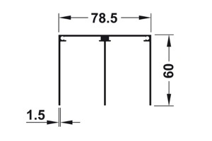 Ray đôi dẫn hướng trên 6050mm Hafele 403.36.916