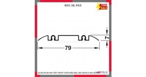Ray đôi trượt dưới loại lắp dán 3000mm Hafele 403.36.943