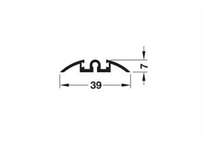 Ray đơn trượt dưới 3000mm màu bạc Hafele 403.36.933