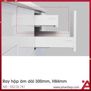 Ray hộp Alto Hafele màu trắng 84x300mm 552.03.781