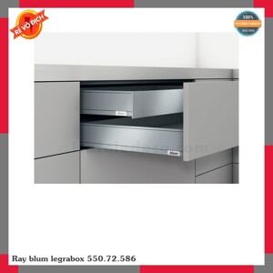 Ray hộp âm nhấn mở giảm chấn Legrabox 550.72.586