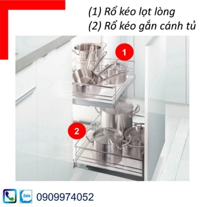 Rổ kéo cánh mở Hafele Kesseböhmer 540.26.655