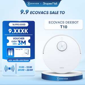 Robot hút bụi lau nhà Ecovacs Deebot T10 - Bản nội địa