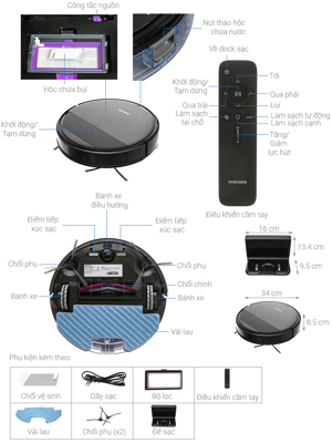 Robot hút bụi Samsung VR05R5050WK/SV