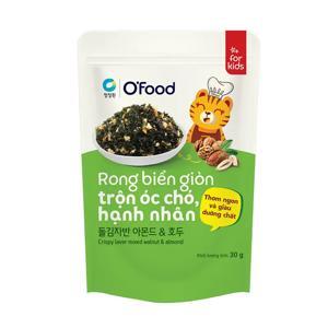 Rong biển giòn O'food trộn óc cho, hạnh nhân gói 30g