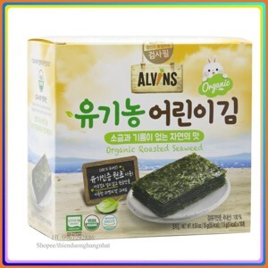 Rong biển tách muối ăn liền Organic Alvin 5 gói