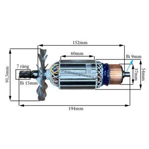 Rotor máy cắt sắt 2414NB Makita 510240-7