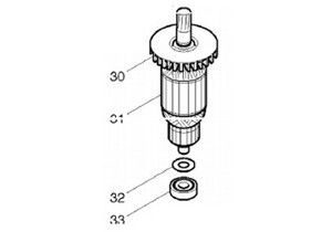 Rotor máy đục HM1306 Makita 517773-3