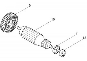 Rotor máy mài góc 9015B Makita 516333-8