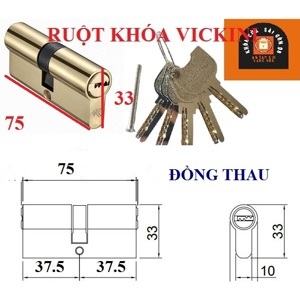 Ruột khóa cửa Vickini 41108.001 BSN