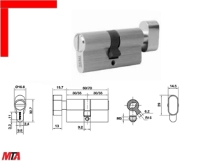 Ruột Khóa Vệ Sinh 70mm Bauma 916.87.837
