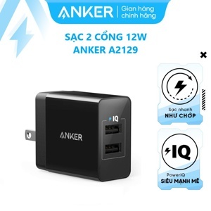 Sạc Anker 2 cổng PowerPort 12W A2129