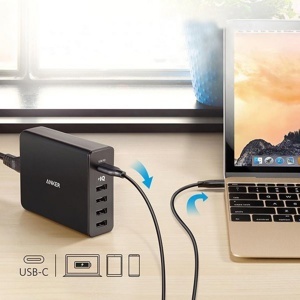 Sạc Anker PowerPort + 5 USB-C A2053 - 5 cổng, 60W