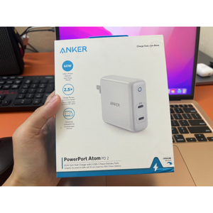 Sạc Anker PowerPort Atom PD 2 (GaN Tech) 60W (2 PD) - A2029