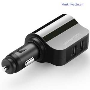 Sạc điện thoại trên ô tô 2 cổng USB 1A và 2.4A Ugreen 20394