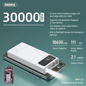 Sạc dự phòng 30000mAh Remax RPP-112