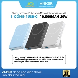 Sạc dự phòng Anker MagGo 633 A1641 10.000mah