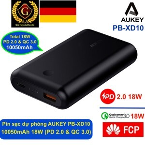 Sạc dự phòng Aukey PB-XD10 QC3.0 10.050Mah