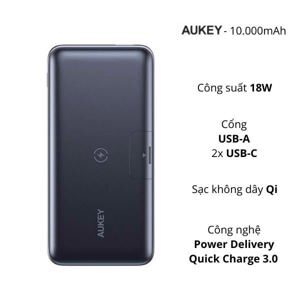 Sạc dự phòng không dây Aukey PB-WL02 10000mAh