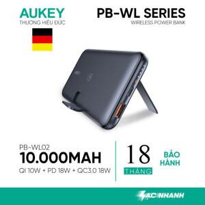 Sạc dự phòng không dây Aukey PB-WL02 10000mAh