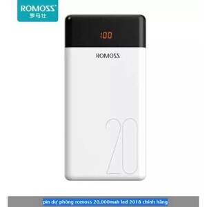 Sạc dự phòng romoss 10.400 mah solo chính hãng - ROMc 10.400