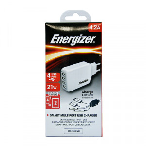 Sạc Energizer CL 4.2A 21W 4USB USA4BEUCWH5