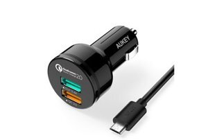 Sạc ô tô Aukey CC-T1 qualcomm quick charge 2.0