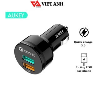 Sạc ô tô Aukey CC-T7 2 cổng USB