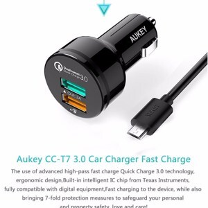 Sạc ô tô Aukey CC-T7 2 cổng USB