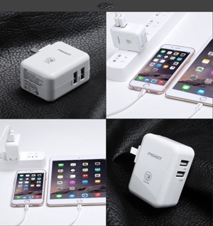 Sạc Pisen Dual USB iPad Charger 2.4 A TS-C070 (JU.037)