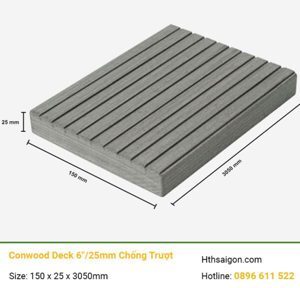 Sàn gỗ Conwood Deck 6”/25mm chống trượt