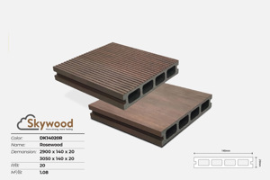 Sàn gỗ ngoài trời WPC Skywood Rosewood DK14020R