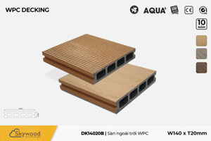 Sàn gỗ ngoài trời WPC Skywood B.Teak DK14020B