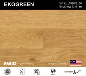 Sàn gỗ Sồi Engineered Ekogreen E6802