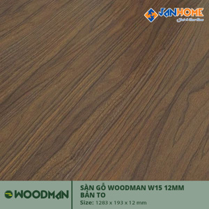 Sàn gỗ Woodman W15 - 12mm bản to