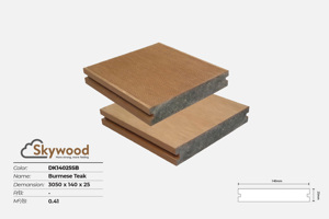 Sàn ngoài trời WPC Skywood B.Teak Solid DK14025SB