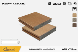 Sàn ngoài trời WPC Skywood B.Teak Solid DK14025SB