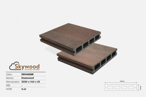 Sàn ngoài trời WPC Skywood Rosewood DK14025R