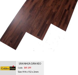 Sàn nhựa dán keo vân gỗ Golden DP255 2mm