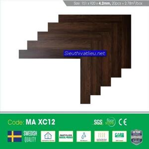 Sàn nhựa hèm khóa kiểu xương cá Decor MA XC12